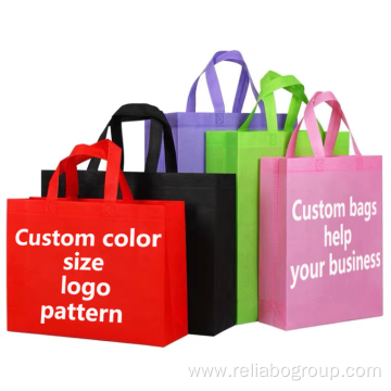 Colored Non-Woven Tote boutique eco laminated shopping Bag